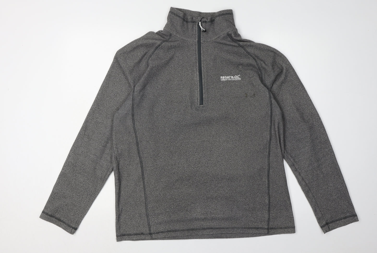 Regatta Men's Grey 1/4 Zip Fleece Sweatshirt L