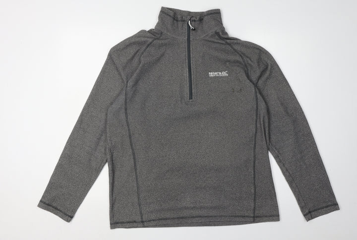 Regatta Men's Grey 1/4 Zip Fleece Sweatshirt L