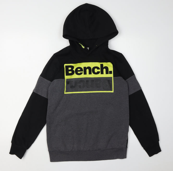 Bench Boys Black Grey Pullover Hoodie 12-13 Years