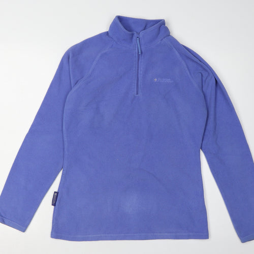 Mountain Warehouse Womens Blue M Fleece Pullover Sweatshirt