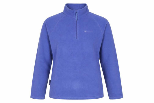 Front view of Mountain Warehouse women’s blue m fleece pullover sweatshirt