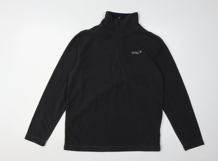 Gelert Men's Black Fleece Pullover, M, Mock Neck, Outdoor Ready