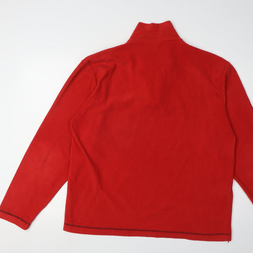 Campri Men's Red XL Fleece Sweatshirt with Logo
