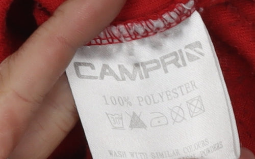 Campri Men's Red XL Fleece Sweatshirt with Logo