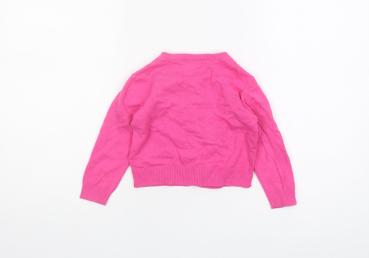 Disney Girls Pink Cardigan 3 Years Button Closure Casual