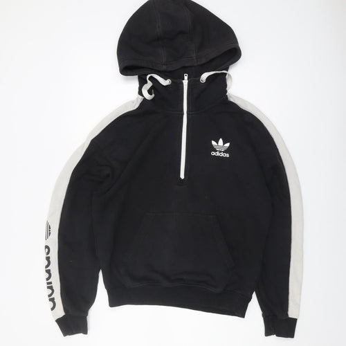 Adidas Women's Black Pullover Hoodie Size 8 with Logo Detail