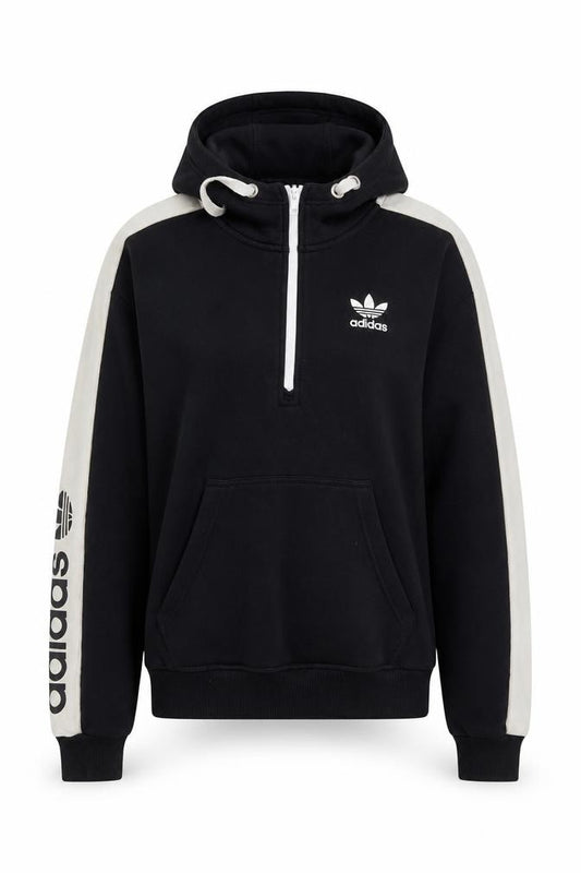 Adidas Women's Black Pullover Hoodie Size 8 with Logo Detail