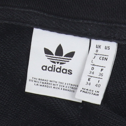 Adidas Women's Black Pullover Hoodie Size 8 with Logo Detail