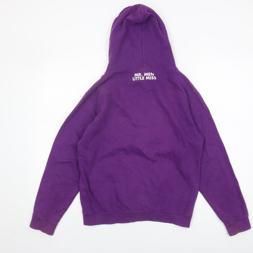 Tikiboo Unisex Purple Cartoon XS Pullover Hoodie