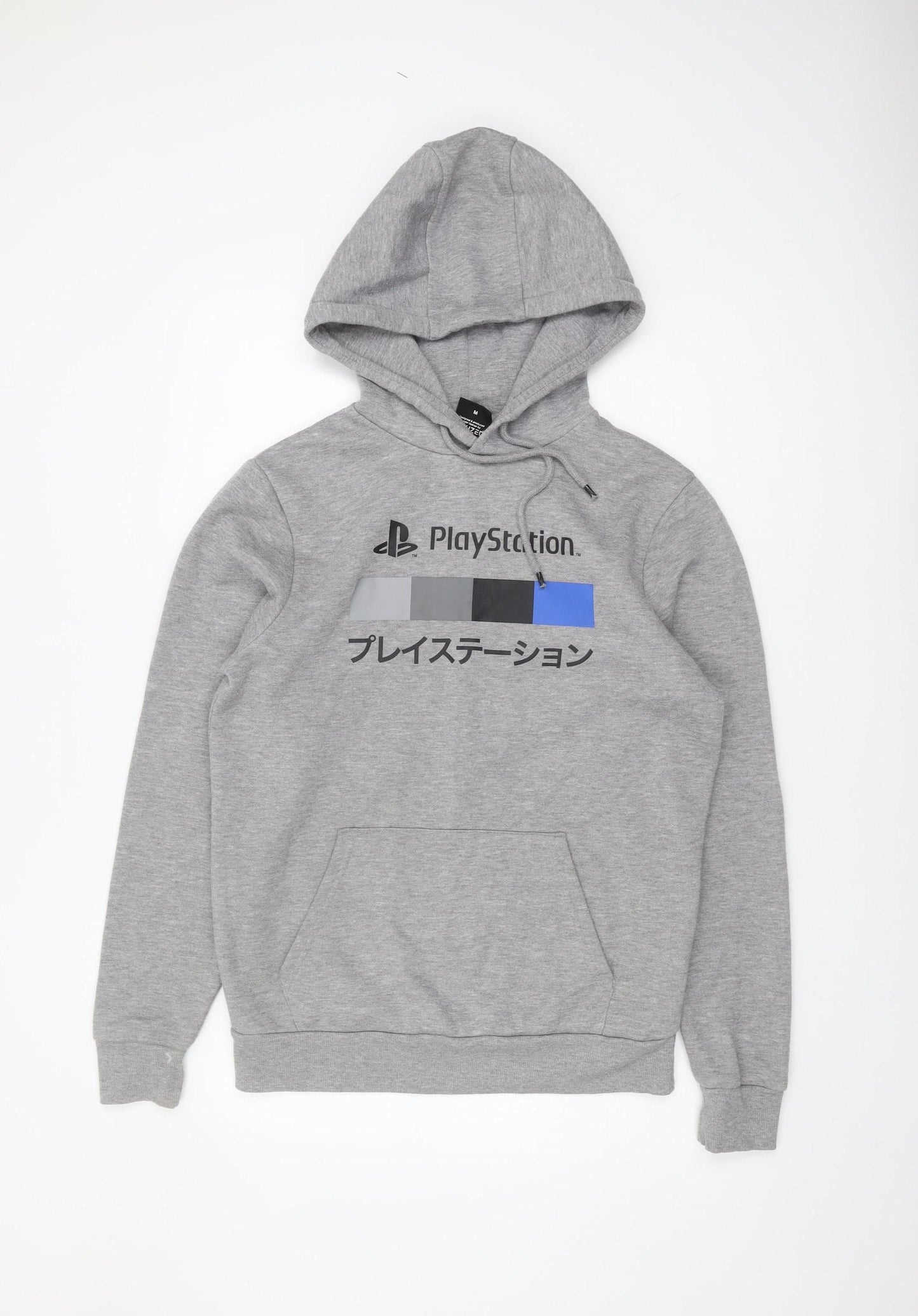 PlayStation Men's Grey Hoodie M Pullover Logo