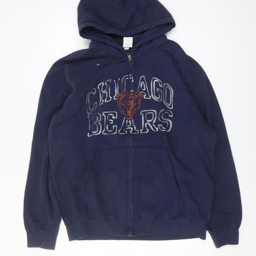 NFL Team Apparel Men's Blue Full Zip Hoodie L