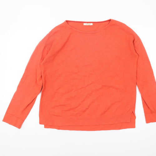 White Stuff Women's Orange Pullover Jumper Size 10