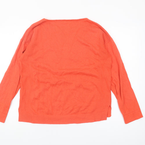 White Stuff Women's Orange Pullover Jumper Size 10
