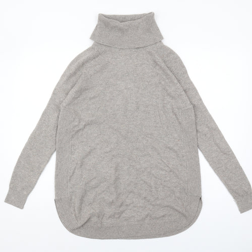 Warehouse Women's Grey Roll Neck Pullover Jumper Size 10