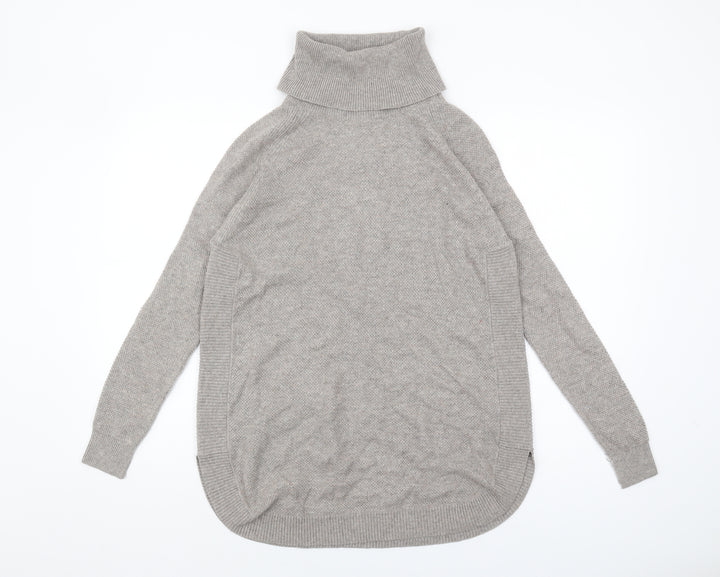 Warehouse Women's Grey Roll Neck Pullover Jumper Size 10
