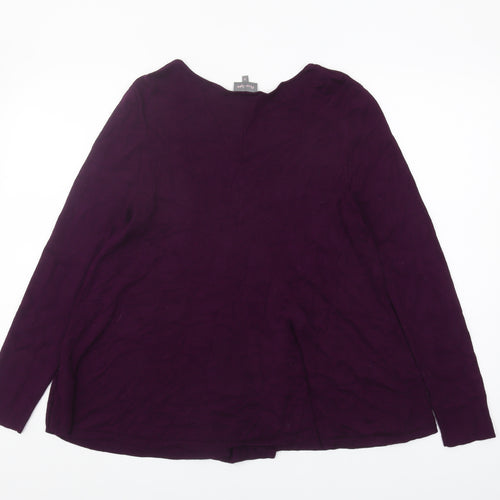 Phase Eight Women's Purple Scoop Neck Jumper Size 16