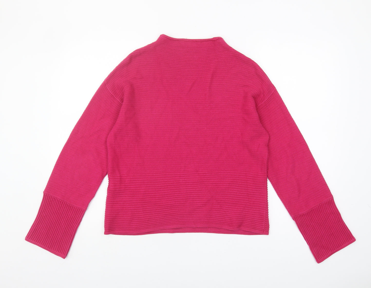 Warehouse Women's Pink High Neck Jumper Size 10