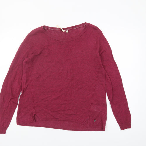White Stuff Women’s Red Knit Pullover Jumper Size 10