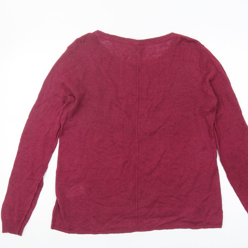 White Stuff Women’s Red Knit Pullover Jumper Size 10