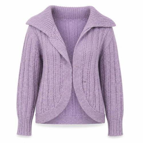 Swaledale Woollens Women's Purple Cardigan, M, 100% Wool
