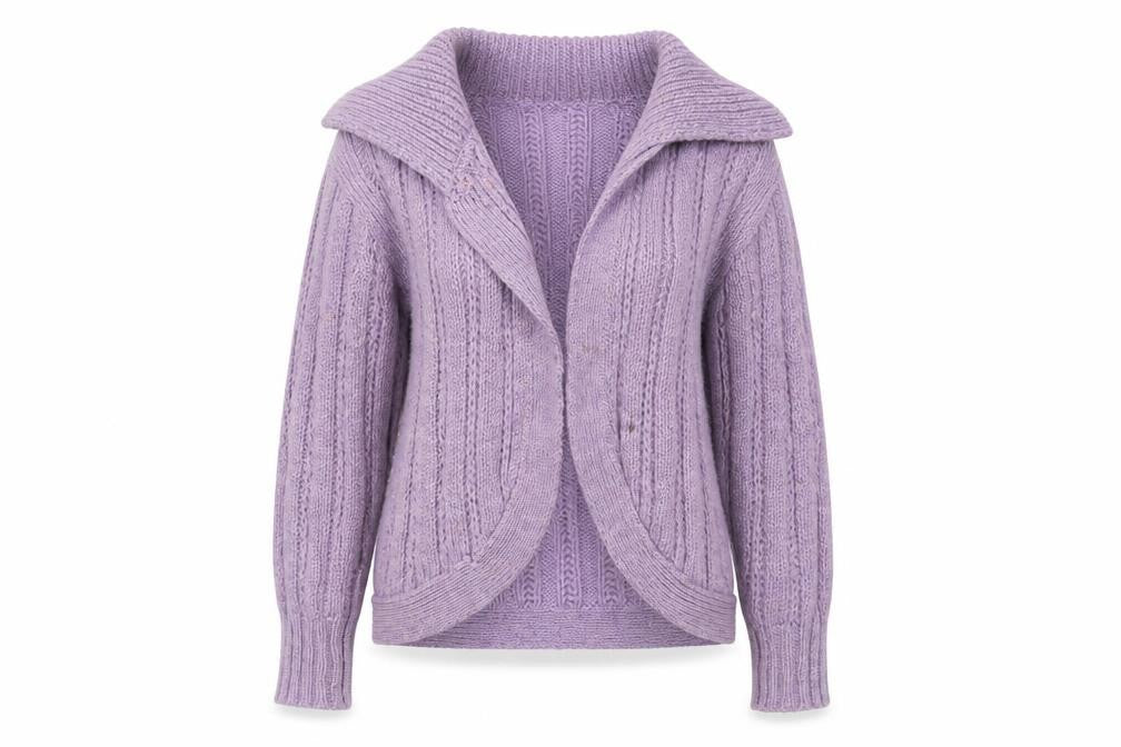 Swaledale Woollens Women's Purple Cardigan, M, 100% Wool
