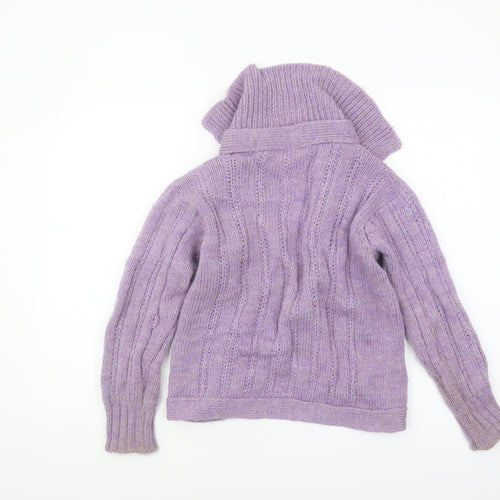 Swaledale Woollens Women's Purple Cardigan, M, 100% Wool