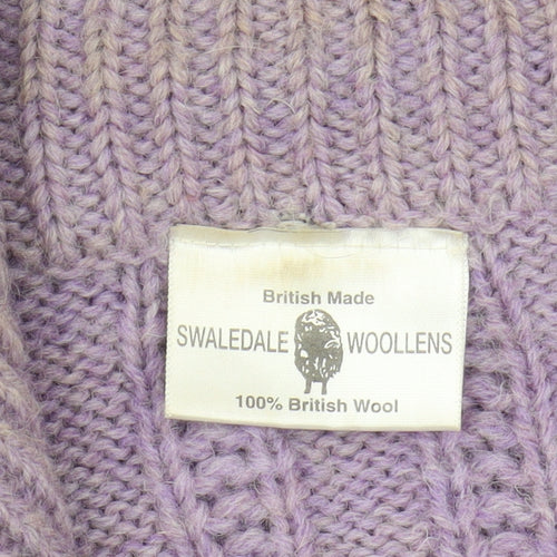 Swaledale Woollens Women's Purple Cardigan, M, 100% Wool