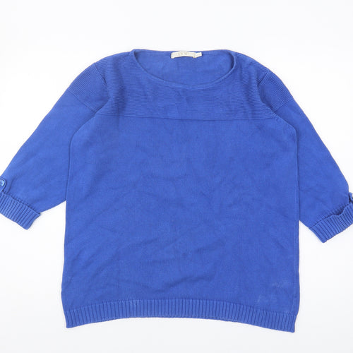 EWM Women's Blue Pullover Jumper, Size L, Cotton