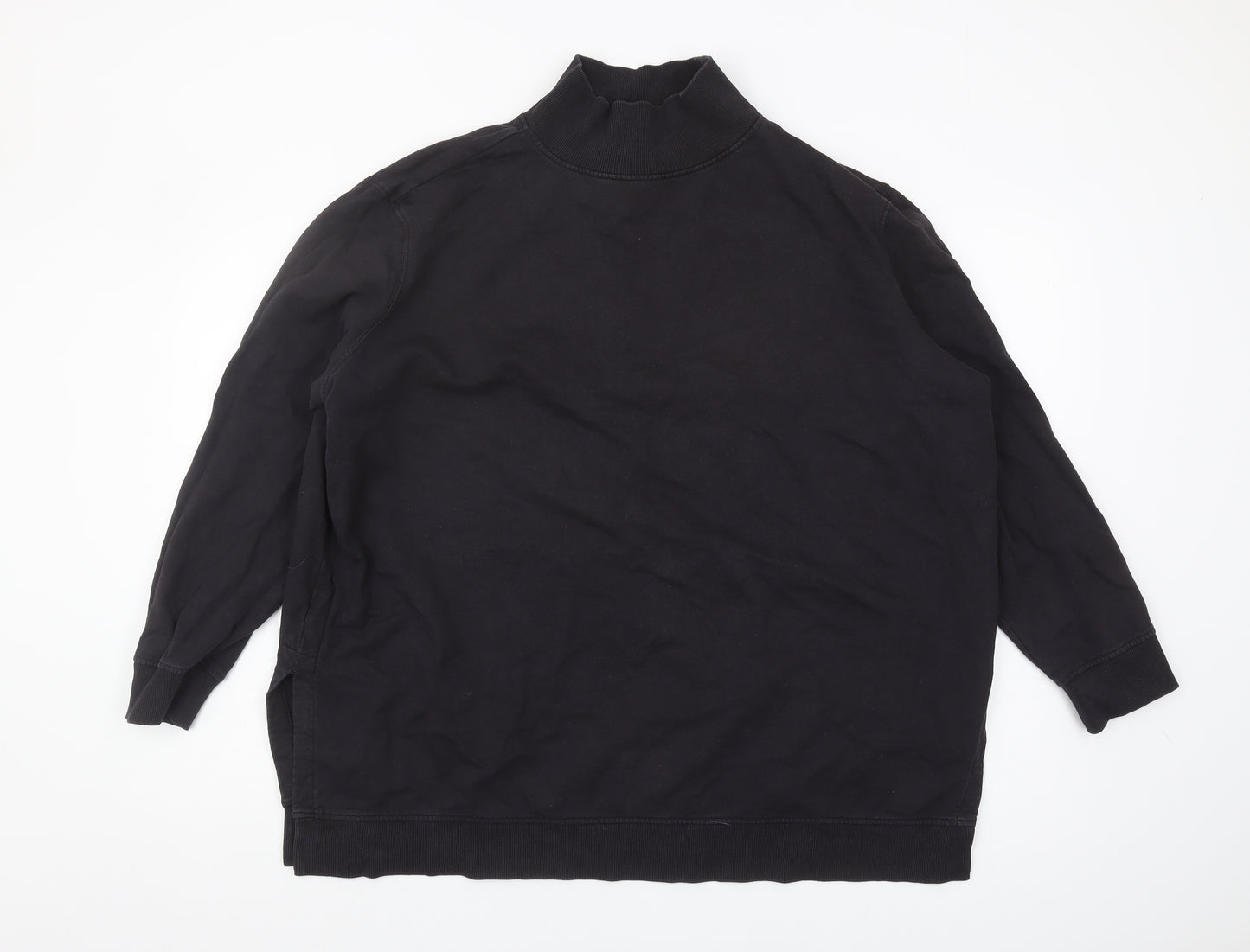 Seasalt Cornwall Women's Black Mock Neck Sweatshirt UK 20