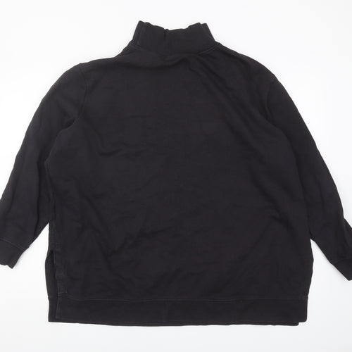 Seasalt Cornwall Women's Black Mock Neck Sweatshirt UK 20