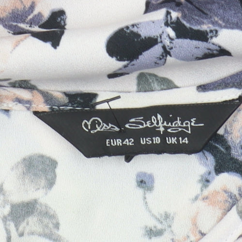 Miss Selfridge Women's Floral Blouse UK 14