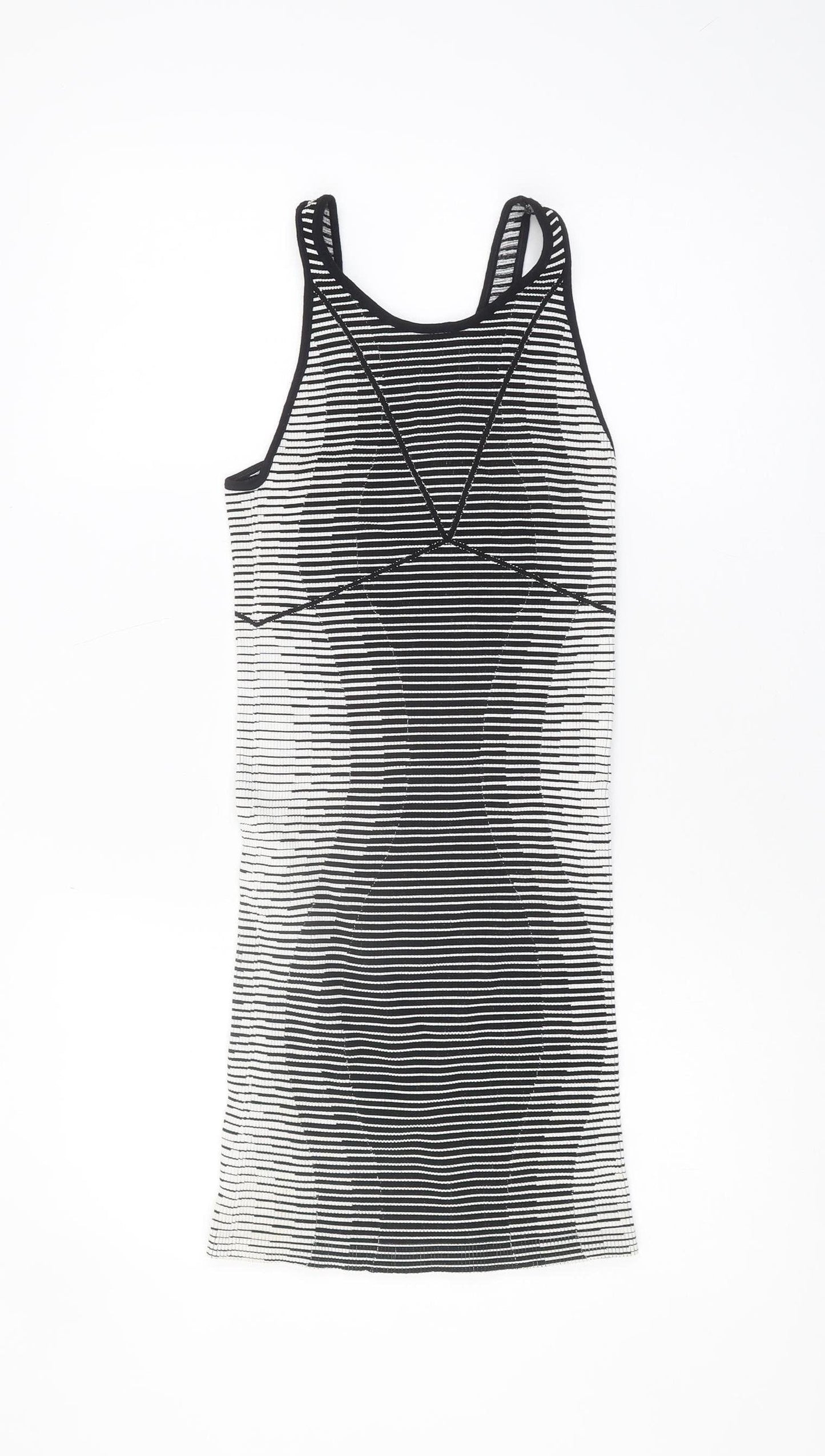 BCBGeneration Women’s Black White Striped Tank Dress XS