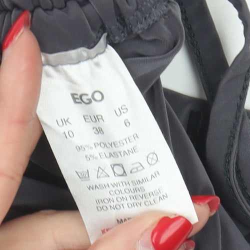 EGO Women's Grey One Shoulder Top - Size 10