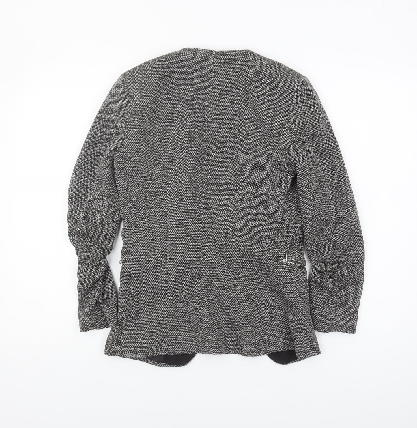 H&M Women's Grey Shawl Lapel Blazer Size 4