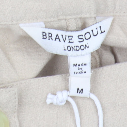 Brave Soul Women's M Beige Cotton Shorts
