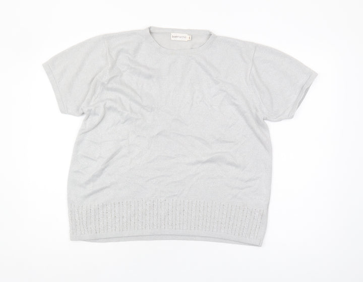 Bonmarché Women’s Grey Pullover Jumper - L