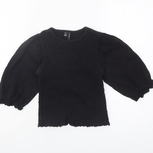 Vero Moda Black Jersey Blouse Women S Crew Neck