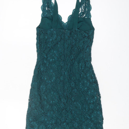 Topshop Green Lace Bodycon Dress - Size 6, Party Ready!