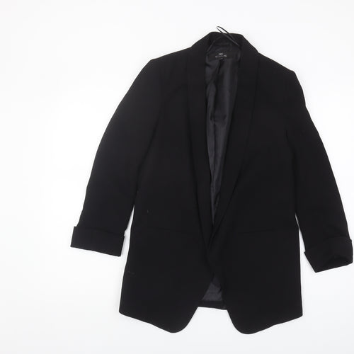 Next Women's Black Blazer, Size 8, Shawl Lapel, Lined