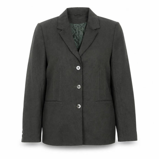 Front view of Principles Women's Petite Green Blazer, size 12, Classic Cut