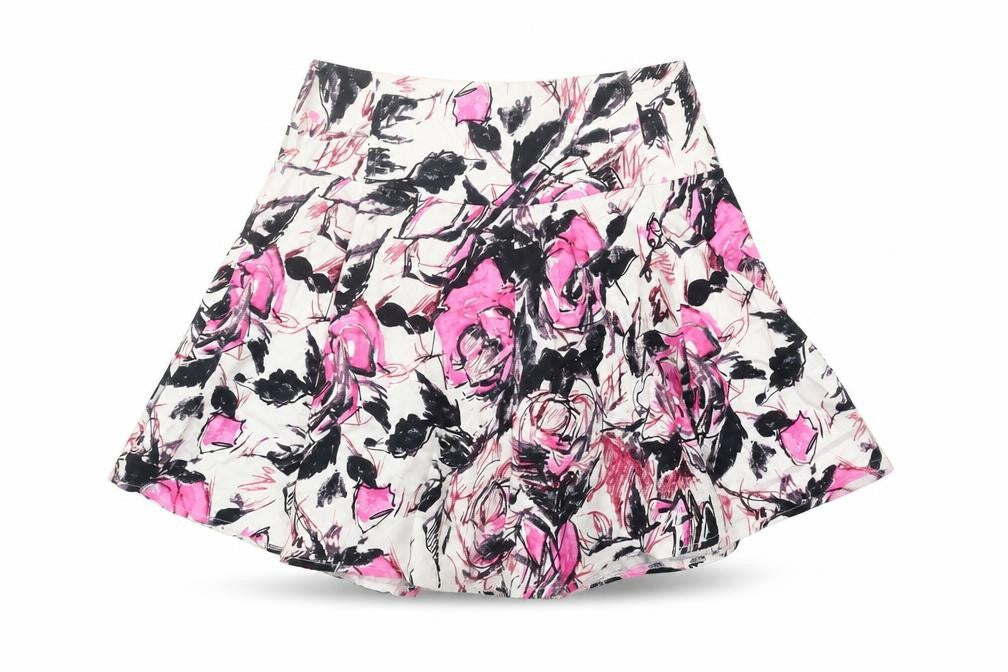 Front view of River Island Women's Floral Flare Skirt, size S