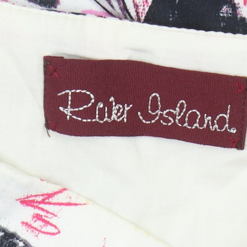 River Island Women's Floral Flare Skirt, Size S