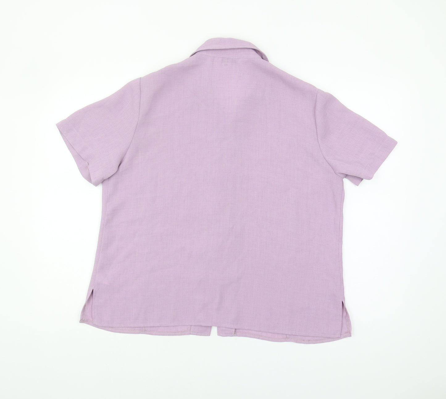 Berkertex Women's Purple Button-Up Shirt Size 16