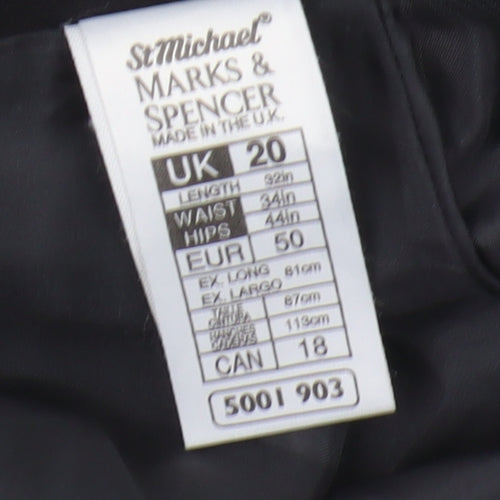 Marks and Spencer Women's Black Long Pencil Skirt UK 20