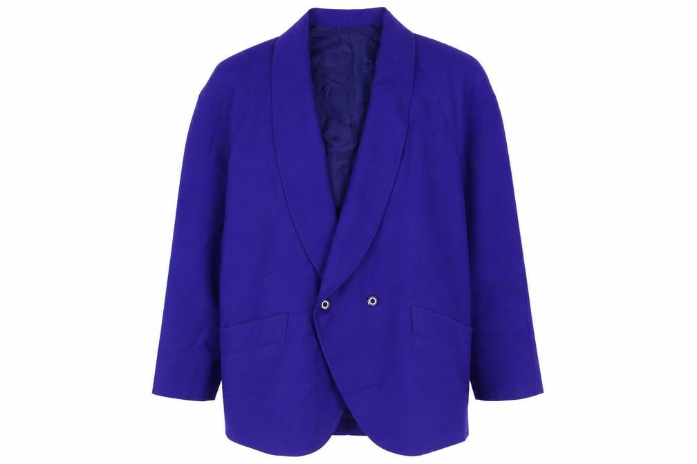 Front view of St.Bernard Women's Purple Wool Blazer, size 14