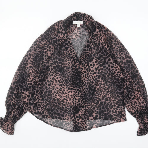 Topshop Women's Animal Print Blouse UK 6