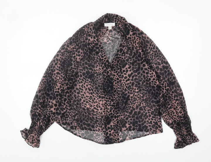 Topshop Women's Animal Print Blouse UK 6