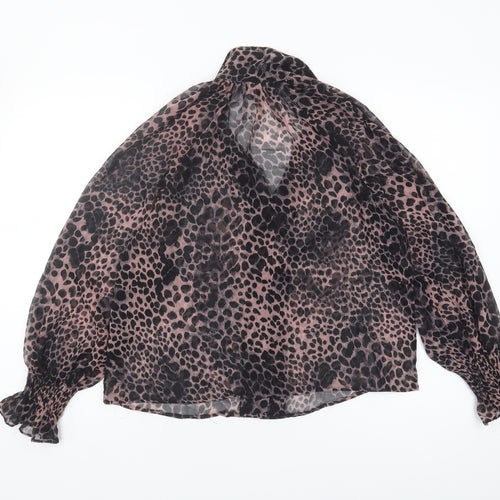 Topshop Women's Animal Print Blouse UK 6