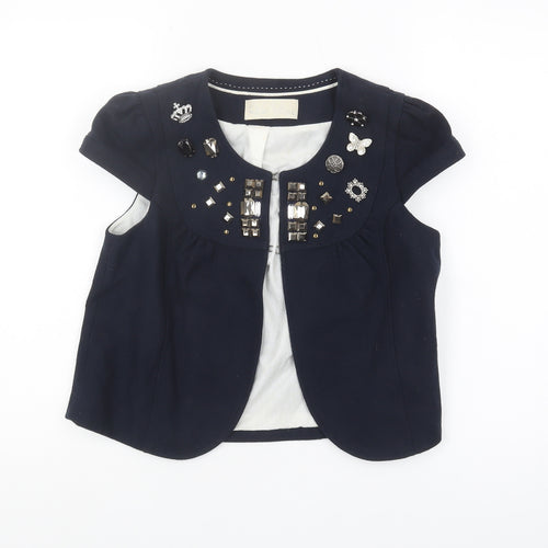 River Island Women's Black Studded Waistcoat Size 10