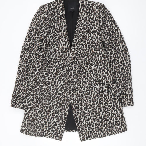 River Island Women’s Multicoloured Animal Print Coat - Size 8